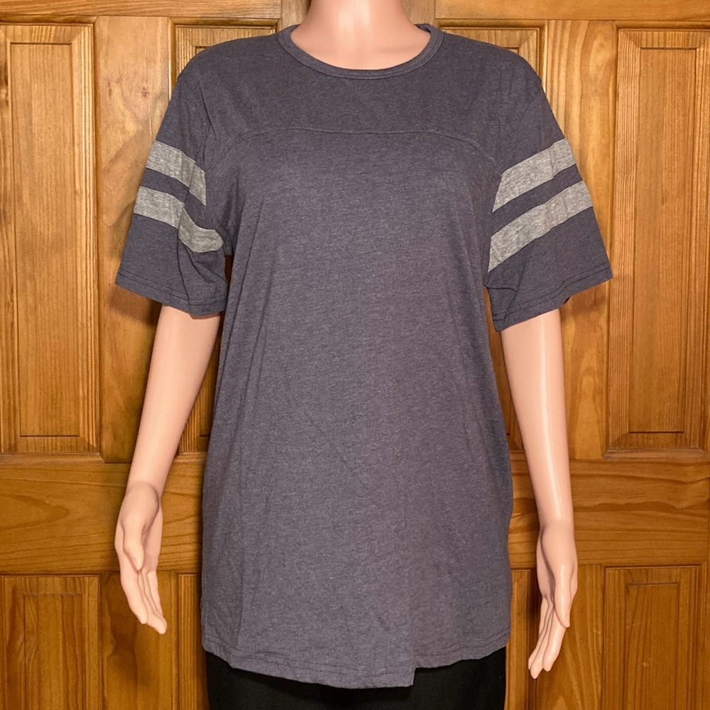 NWOT Scandia Woods Vintage 90s Top Short Sleeve T-Shirt Gray Size L Large